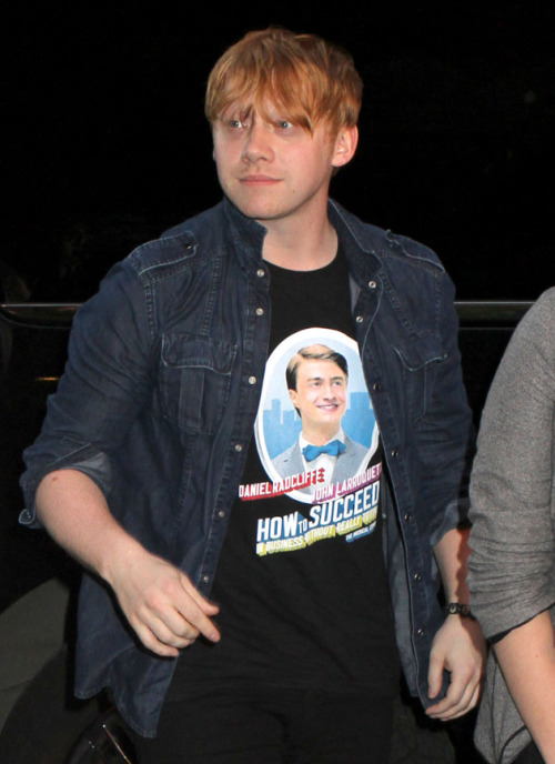 the-avengers-initiative99: Rupert Grint constantly wearing Harry Potter related shirts is the best t
