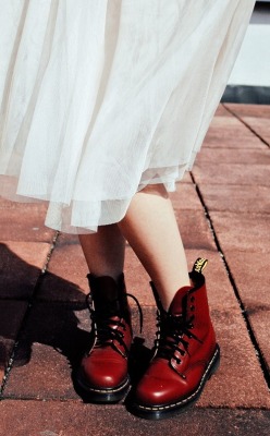 Grunge / red doc martins on We Heart It http://weheartit.com/entry/70788303/via/jvharrison755