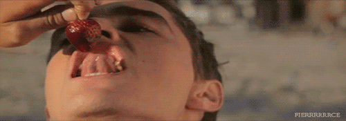 fierrrrrrce:  This is Dave Franco eating a strawberry, and its probably the most