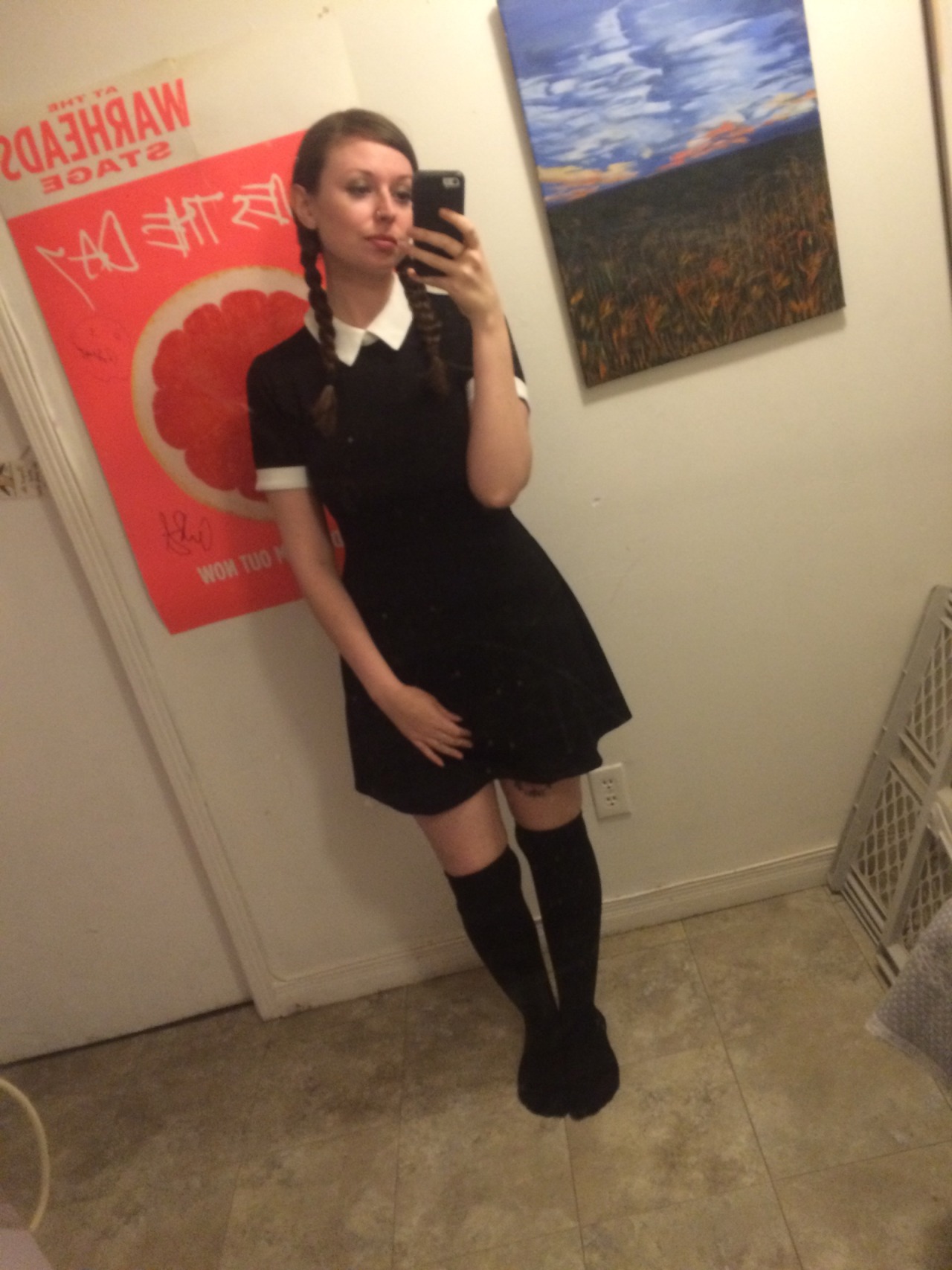 liz-purrr:  My Halloween plans got cancelled so I dressed up anyways to try to make