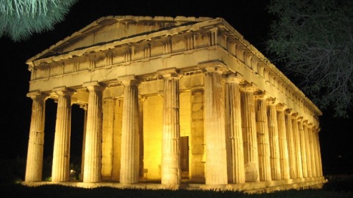 via-appia:Temple of Hephaestus or Hephaisteion (earlier also called the Theseion), Athens, construct