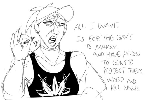 bastard-hive:  Lyren exercises her 2nd Amendment rights and considers foraying into politics. Also groggy morning Lyren.  Second pic is based on this http://cuteshooters.tumblr.com/post/169127546719