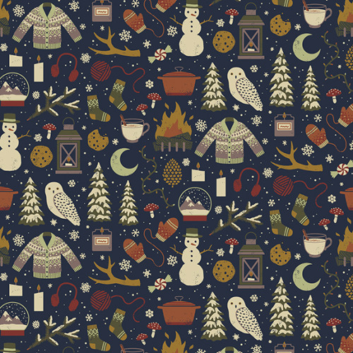 lordofmasks: Winter Nights | Camille ChewA cozy, winter wonderland themed pattern. Available on Soci