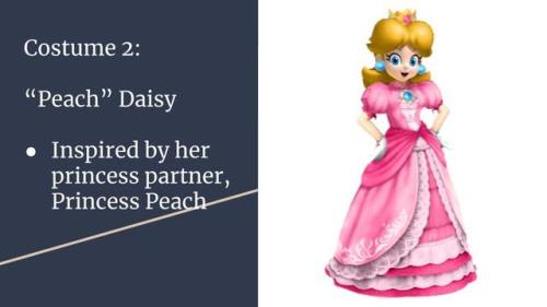 jigglymain:My costume ideas/wishes for Daisy costumes for Smash 5 (which god damn it she should be i