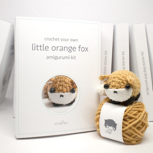 There’s a brand new type of amigurumi kit in the shop now! It’s for a little fox.