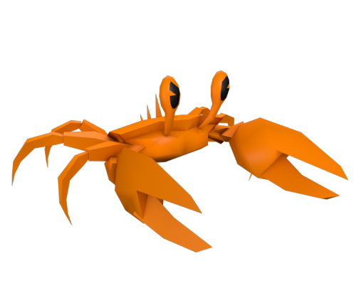 lowpolyanimals: Crab from Pac-Man World Rally