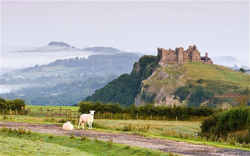 pagewoman: Carreg Cennen, Trapp, Llandeilo, Carmarthenshire, Wales via telegraph u.k