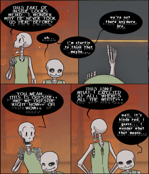 zarla-s:  [Previous]Uh oh.Sans is going over every cruel thing Gaster’s done to them while in the elevator, but the four specific things are:-How Gaster showed them the plates were tracking devices.-Gaster asking him how far he’d go to protect his