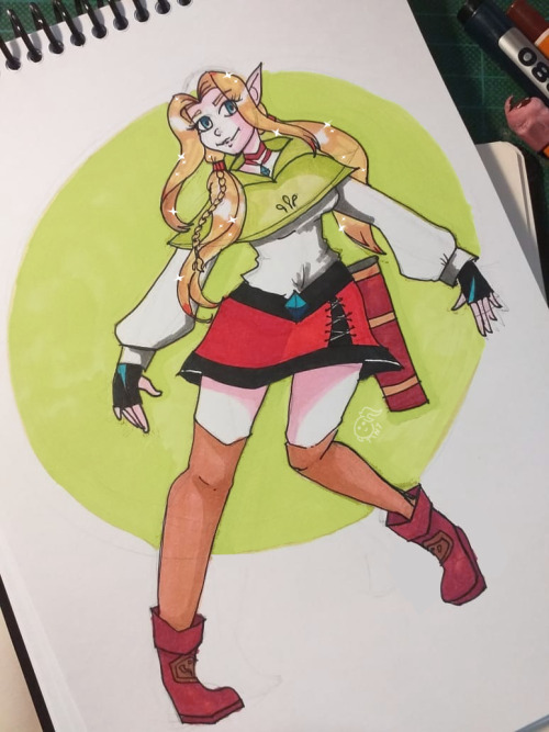  My Linkle redesign ! First drawing in my new sketchbook :D 