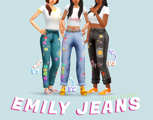 aoifae:emily jeans recolors by aoifaebased entirely on a pair of jeans I got recently and named afte
