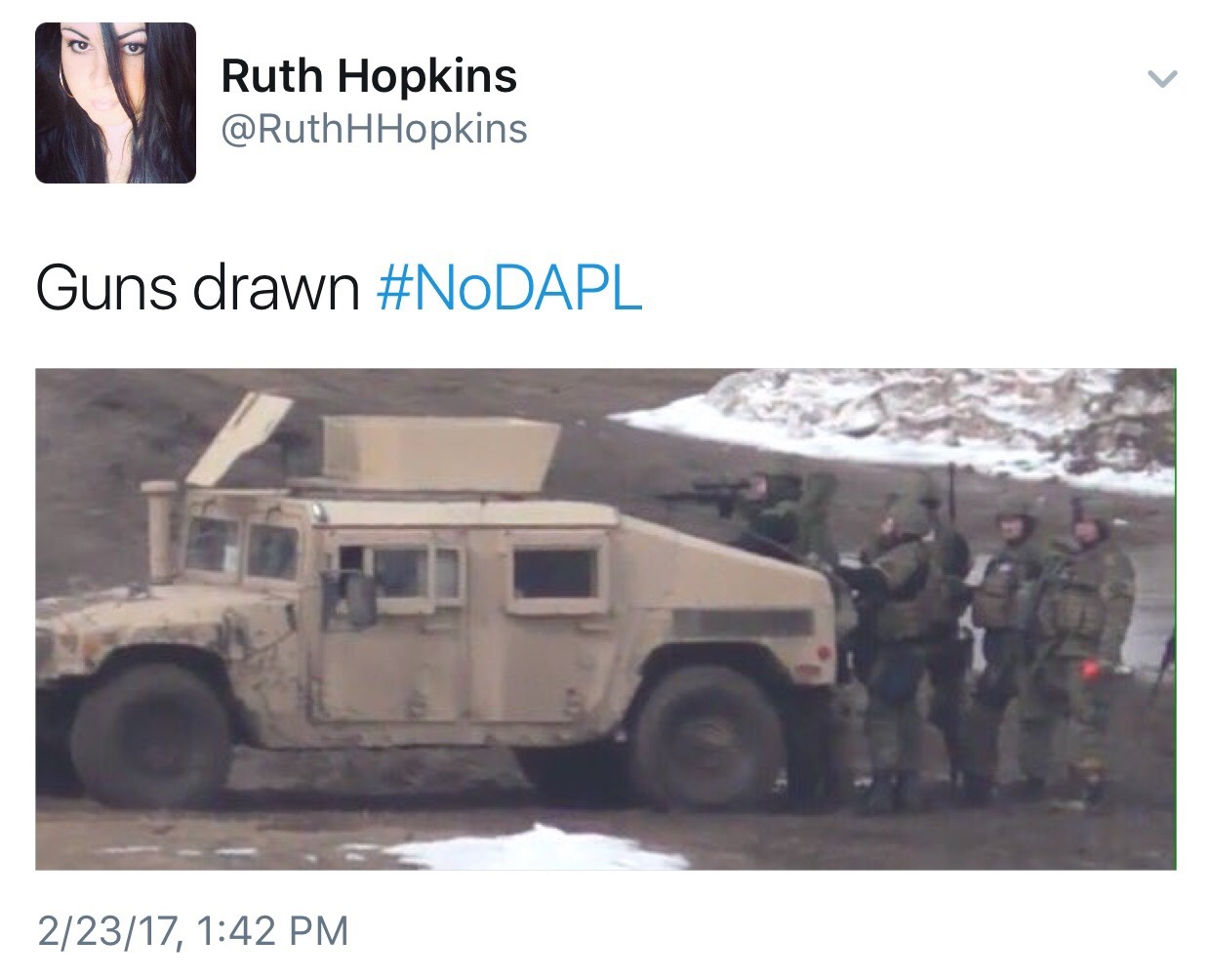 nativenews: Ruth Hopkins updates on the illegal evictions at Standing Rock    [TWEET