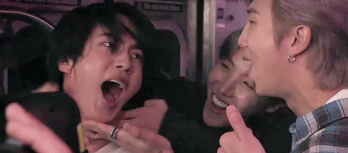 myloveseokjin:Jin vs. V on the BTS Subway Olympics 