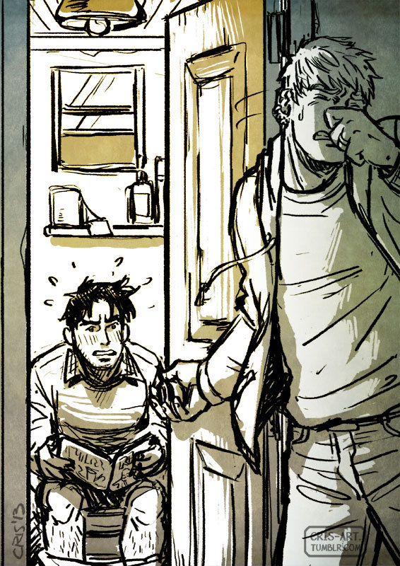 cris-art:  4 Sketches of these two in everyday life after getting their first apartment!