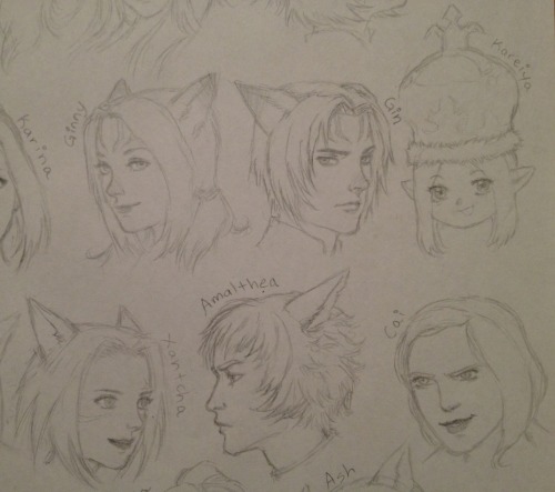 salacia:  I made sketches of friends’/followers’ ffxi/ffxiv characters while away, for funsies, the ones I could remember anyhow. I added a few more once home. If yours isn’t on there, let me know and I’ll sketch one for you lol, if you want.