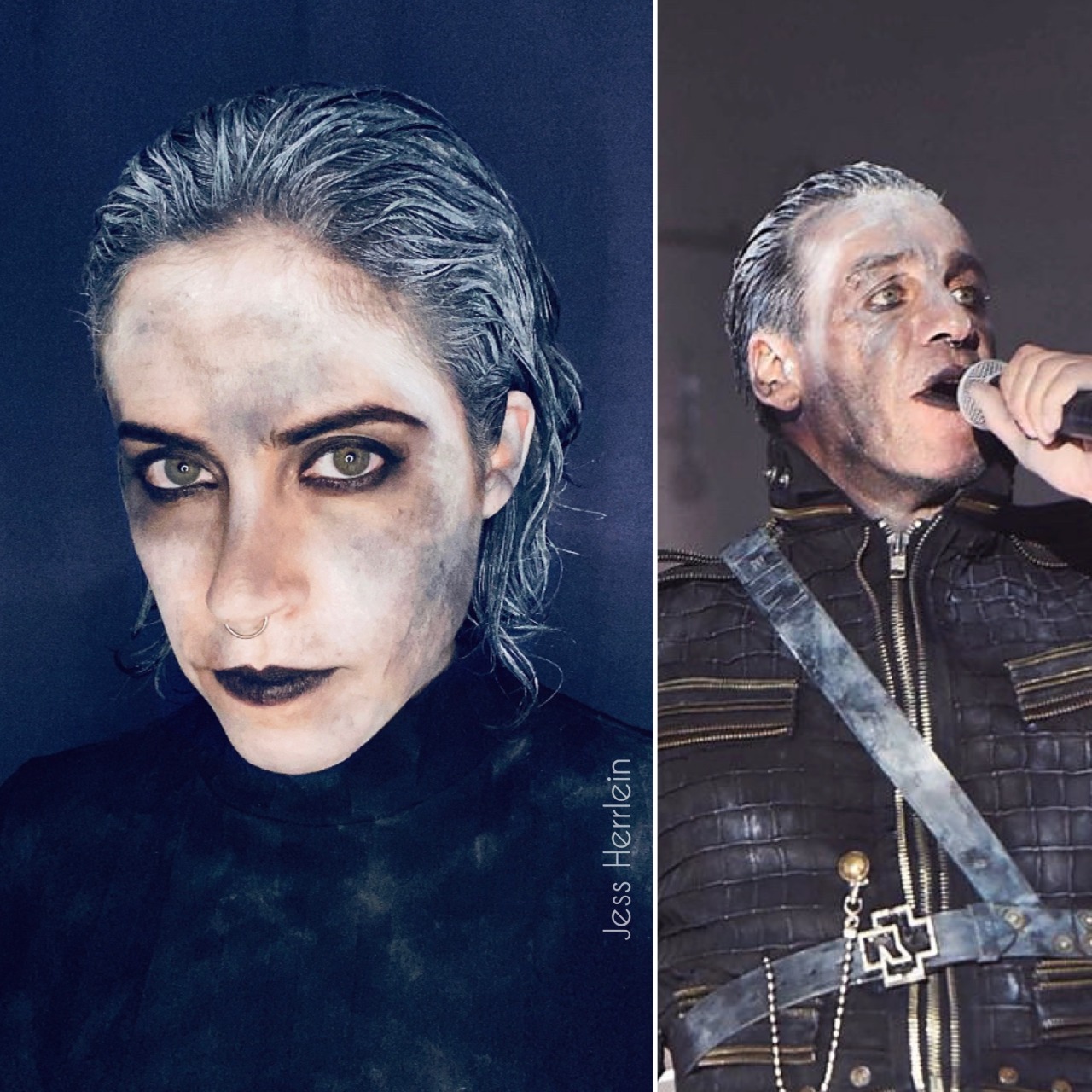 vente Cosmic champion Jess Herrlein — Day #2: Till Lindemann inspired makeup! Completely...