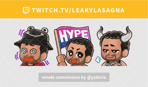 Emote commission for LeakyLasagna from https://www.twitch.tv/leakylasagna! <3 ✨COMMISSIONS FORM: 