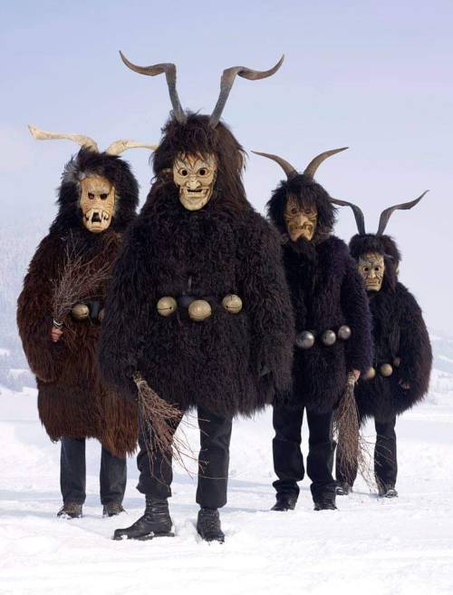 silly-jellyghoty:niuniente:Traditional European Christmas time monsters, photographer across the Eur
