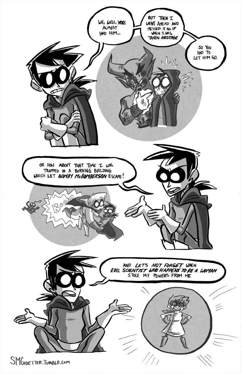 smgoetter:  “Just A Sidekick” I drew this back in 2015 for the Oath anthology!