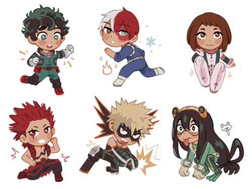 some boku no hero academia stickers!! i sold them last month at comic con PT ⚡️