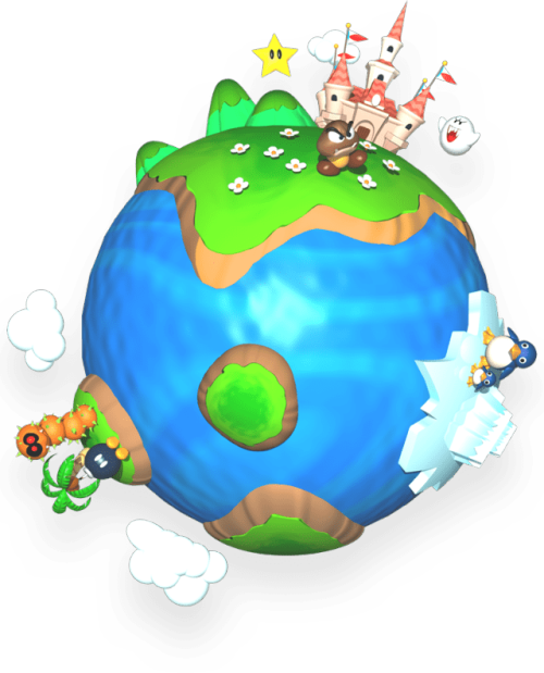 "GLOBE" BOX ART/SUPER MARIO 64