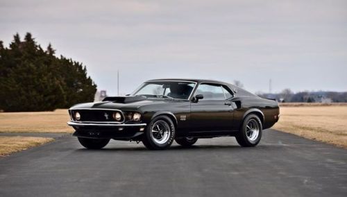 On road, 1969 Ford Mustang Boss 429, black, muscle car wallpaper @wallpapersmug : https://ift.tt/2FI