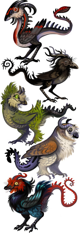 sparrowlucero: more dragonbird adopts ำ USD each Can be used as art for your ttrpgs, ocs, icons, whatever else you want.  You will receive the transparent file Contact me over tumblr messenger if interested!  Bleeding Heart - CLOSED Crow - OPEN Kakapo