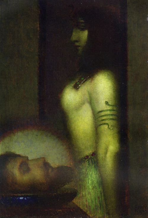 fleurdulys:Salome with the Head of St John the Baptist - Adolf Frey-Moock1910