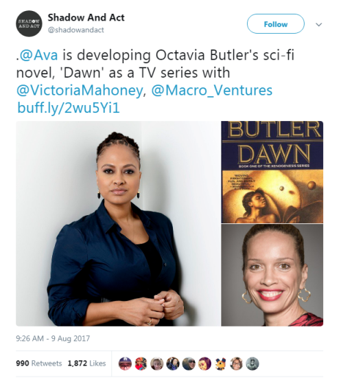 profeminist: Tweet 1 source | Tweet 2 source Dawn (Xenogenesis, Bk. 1) by Octavia Butler