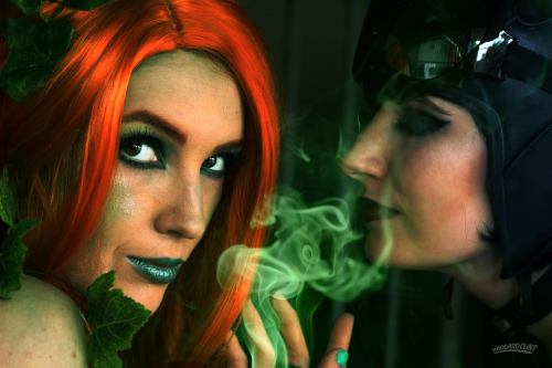 cosplayandgeekstuff:  Renee, from The Winter Sirens duo (Australia) as Catwoman and   Resident Redhead Cosplay (Australia) as Poison Ivy.Photos by:   Haggard Clint  