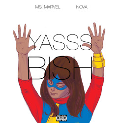 steam-cream:  longboxeson22s:  So when this came out I saw the random image on soundcloud as I played the original song and thought “yeah this is getting made for the new Ms. Marvel.” I hope this joints goes all over the internets. - LB22s Julian