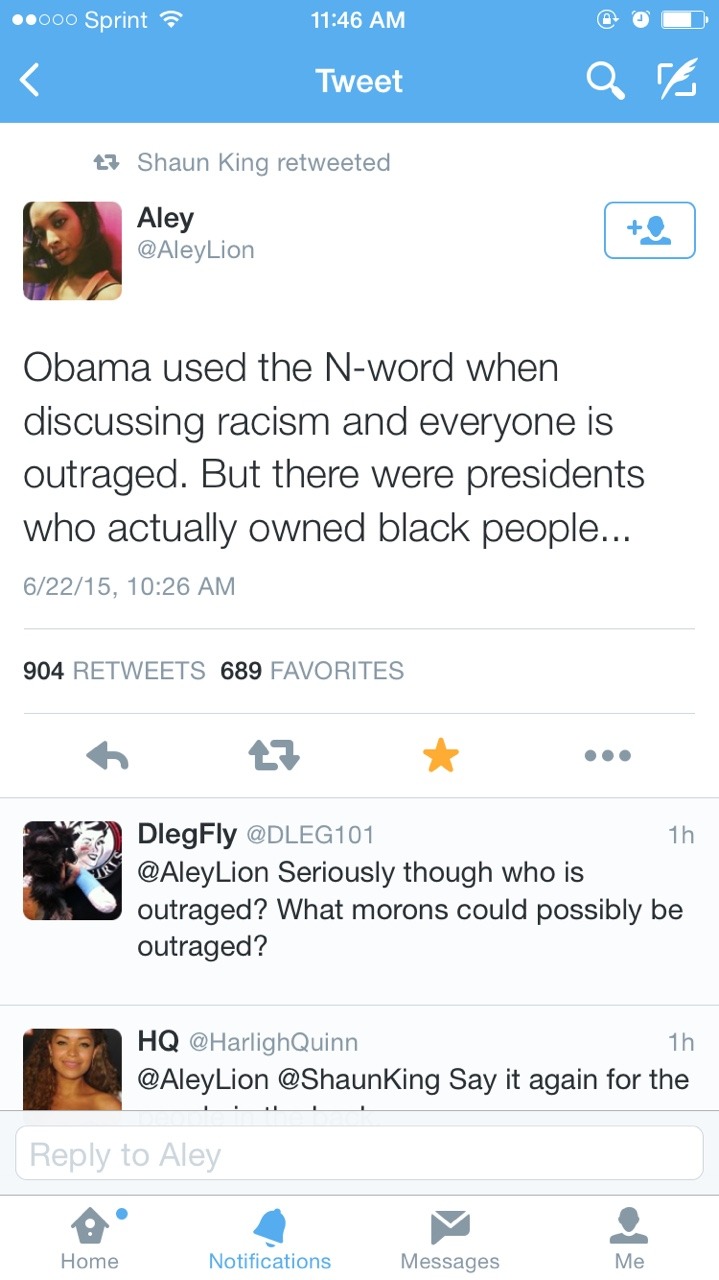 queenevea:  Best responses to President Obama using the N-Word that I’ve seen so