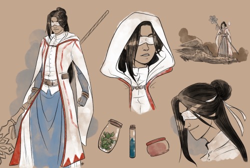 Bunch Of Doodles Made For A XueXiao Event On Twitter! Fantasy AU Month So Here Dragon!Xue And Whitemage!Xiao