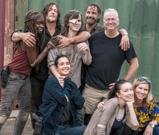 dailytwdcast:  Chandler Riggs, Andrew Lincoln, Danai Gurira, Norman Reedus,Christian