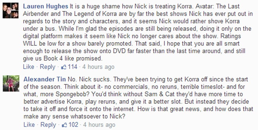 avatarlegends:  Dissension Amongst the Ranks Seems the news of Korra “going digital”