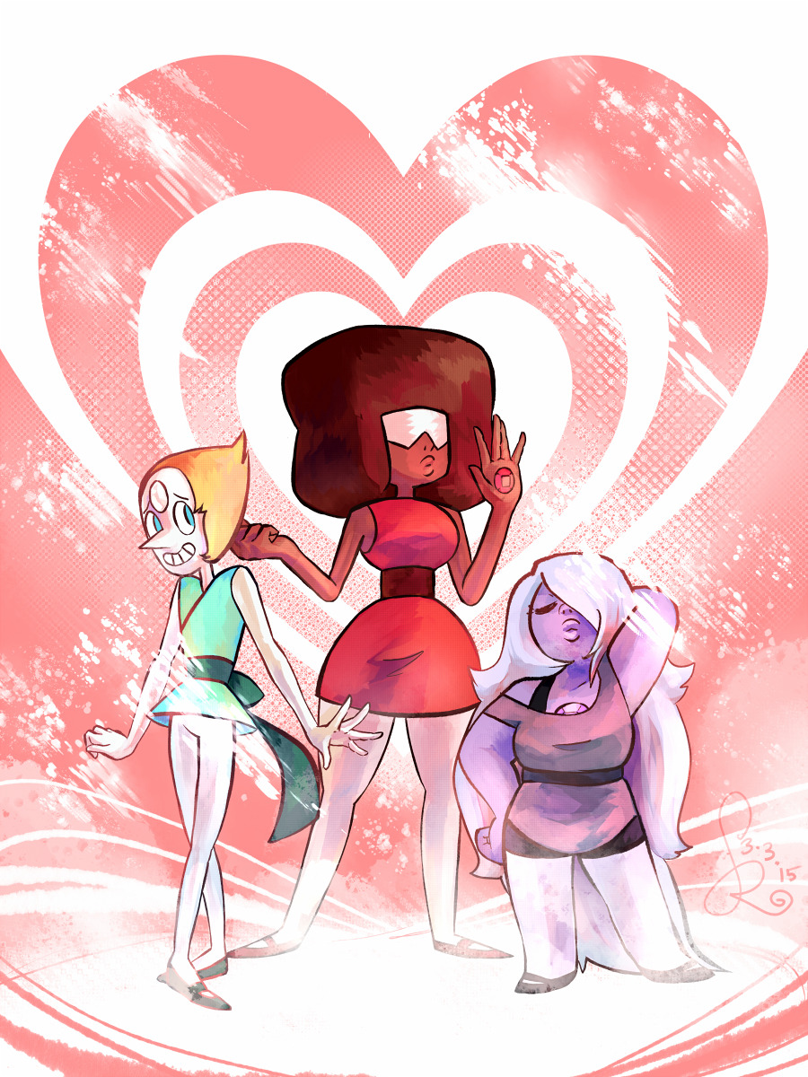 osreido:I came across a post with the PPG theme and was sketching the Crystal Gems