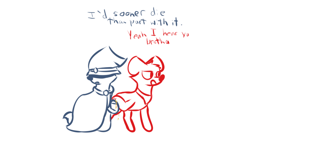 mrdegradation:silly comic featuring comet and rex yadunfuktup