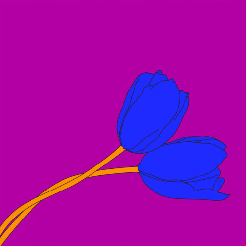 Tulipanes por Michael Craig-Martin, 2016.