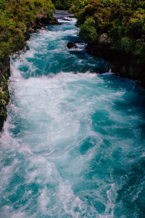 Bridal Veil Falls, Raglan, Waikato, NZ.Huka Falls, Lake Taupo, Taupo, NZ.