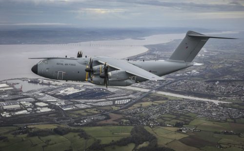 centreforaviation:Britain’s first A400M in flight over England