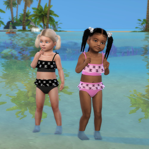 Toddlers Designer Tankini• 8 Swatches - *Island Living needed*.DOWNLOADPatreon early access // 