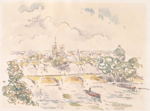 On The Bank of the River, Paul Signac, 19th century, Minneapolis Institute of Art: Prints and Drawin