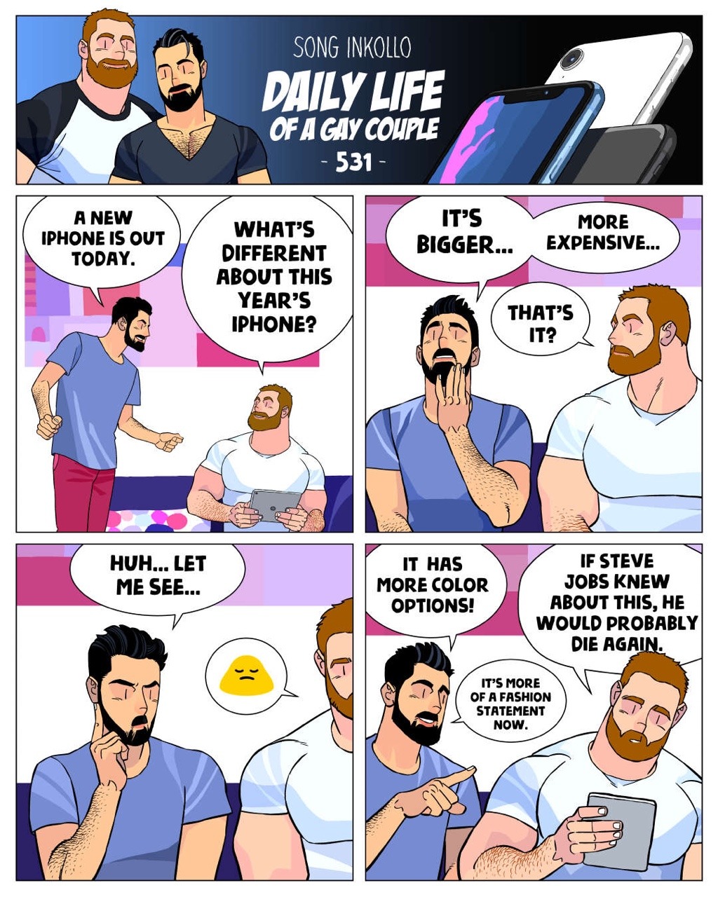 Is it just me or people are not excited about the new iPhone anymore? Even a fanboy like Joe doesn’t seem excited about Apple’s new phone this year. SONG Inkollo is creating Daily Comics | Patreon