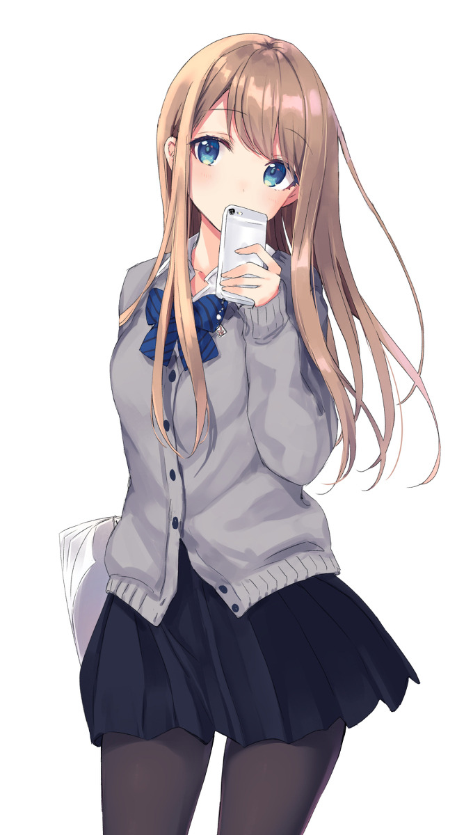 Silver Aqua Bkuroneko 黒タイツ ミルクティー色の髪 りも 月曜日西l 42aのイラスト