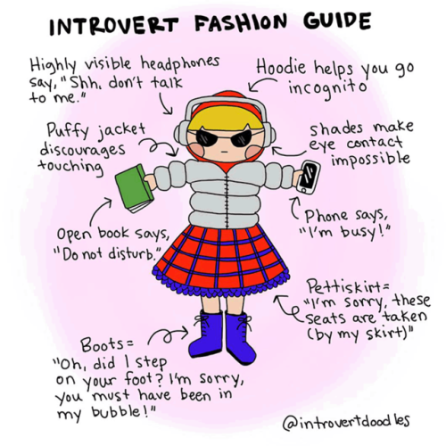 introvertunites:If you’re an introvert, follow us @introvertunites​. Artwork courtesy of @intr
