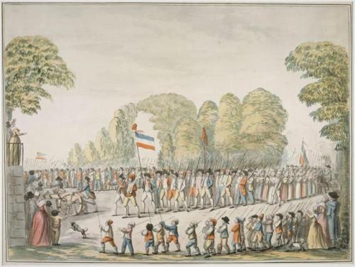 Revolutionary procession, parade of patriots (Etienne Béricourt), circa 1792Sources: Cortège révolut