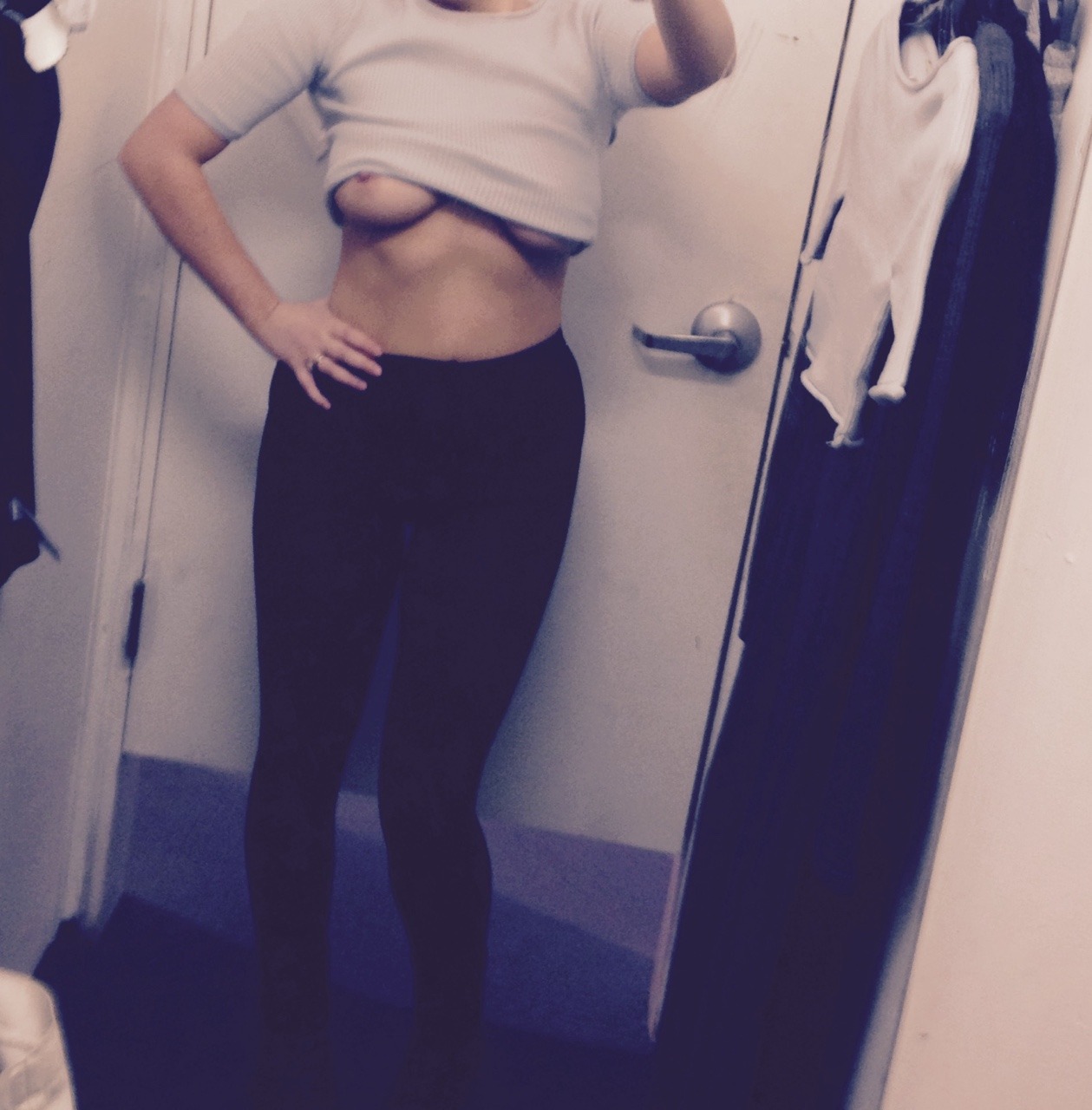lookatthistangleofthorns:  Tried on some cute outfits today :) 