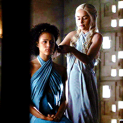 targaryensource:Dany had grown very fond of Missandei. The little scribe with the big golden eyes wa