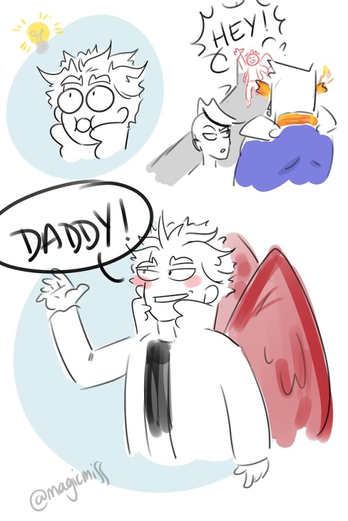 magicmiss:  Yeah so I got some time (absolutely not, I just didn’t sleep lmao) and did this.Hawks tried to be a little shit but Endeavor don’t know shit so it backfired. Hawks loved it and will did it againEnji is now proud to have someone (don’t
