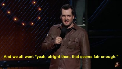 bewkie:  tailsohki:  paper-storm:  Australian comedian Jim Jefferies points out the