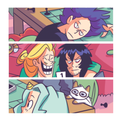 dingbatsy: Preview of my piece for the Black&amp;Gold EraserMic Zine! If you love Present Mic AND you love Eraserhead AND you love them TOGETHER, you’ll want to pick up this zine! ;-D You can find preorder info and updates here! 